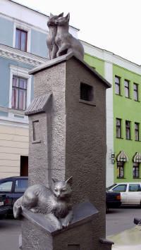 Sovetskaya street, Brest, Belarus, Monument "Old Town"